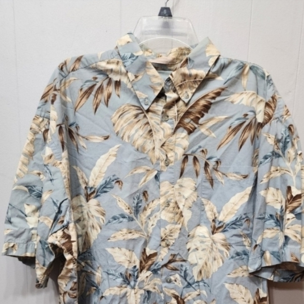 Campia Hawaiian Shirt XXL Tropical Print Multicolor Casual Vacation Beach C428